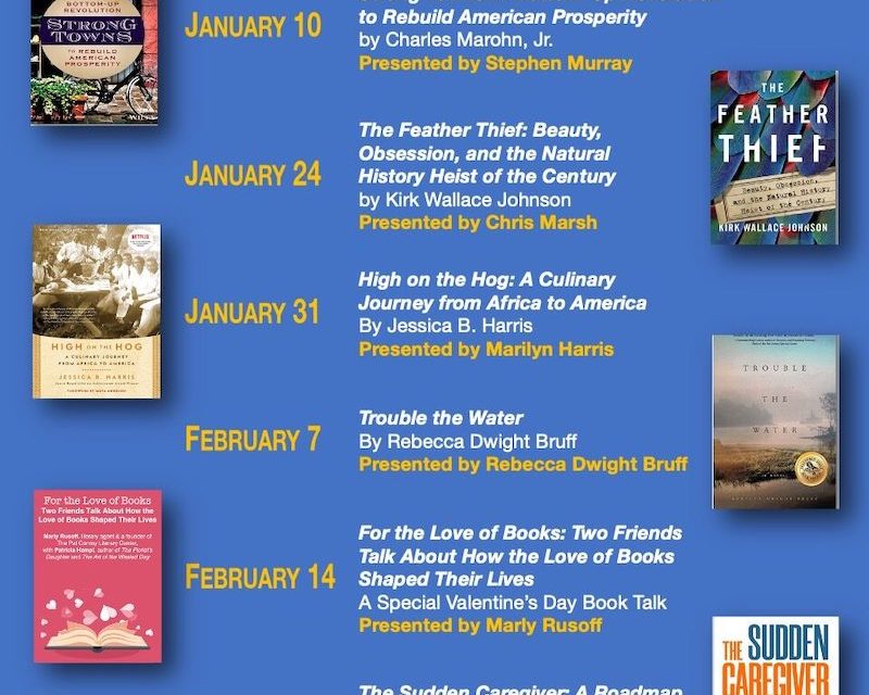 Books Sandwiched In, Live & On Zoom