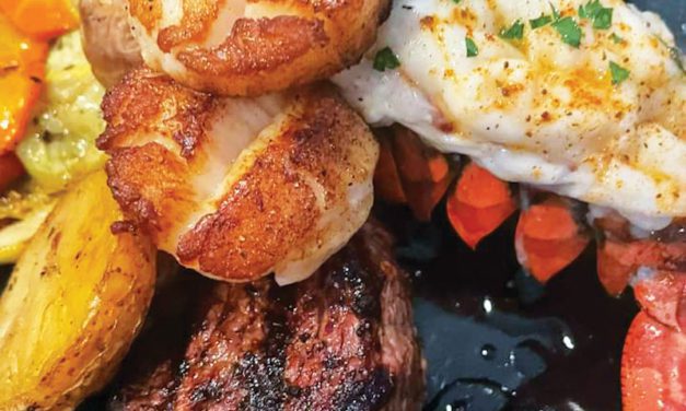 Dishing at The Black Dog Grill